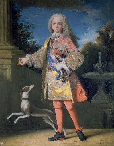 Portrait of Ferdinand of Bourbon, Prince of Asturias (before restoration) by Jean Ranc